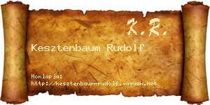 Kesztenbaum Rudolf névjegykártya