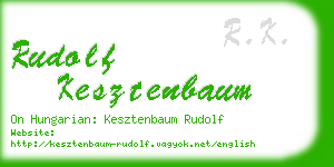 rudolf kesztenbaum business card